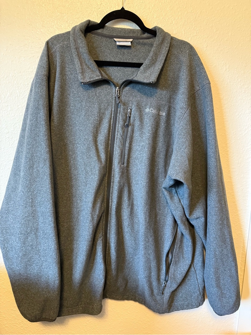 Columbia Men's Zip-Up Fleece Jacket in Heather Gray